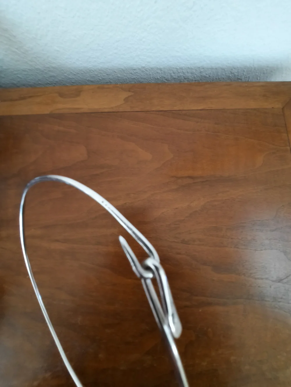 Vintage Sterling Silver 925 Round Wire Tube Torque Collar Choker Necklace